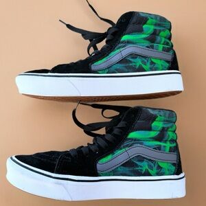 Vans High-Top Sneakers - Black and Green